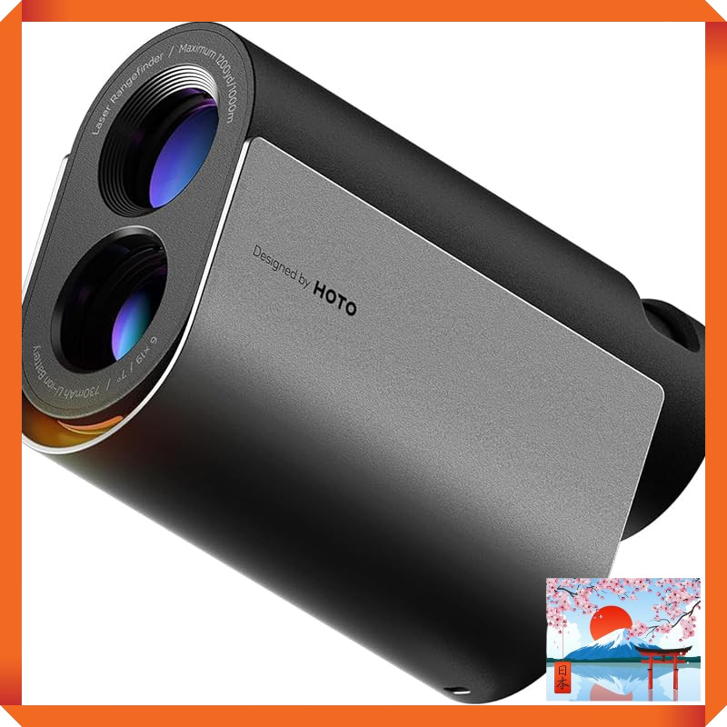 HOTO Golf Laser Rangefinder Pro - Measures up to 1200 yards, 6x magnification, high precision, heigh