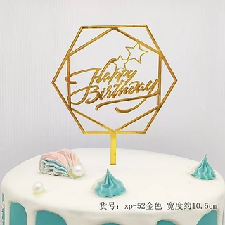 ใหม่ 10 ชิ้น อะคริลิคสุขสันต์วันเกิด ตกแต่งเค้กด้านบน