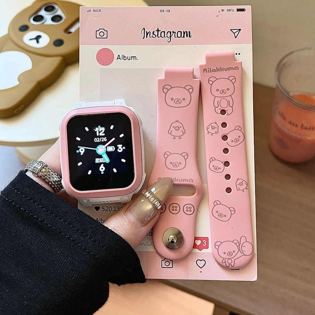 Rilakkuma เหมาะสําหรับ Xiaocai โทรศัพท์สายนาฬิกา Z11Z10 ซิลิโคน Z9Z8aZ7 เด็ก D3D2Q1A7.21