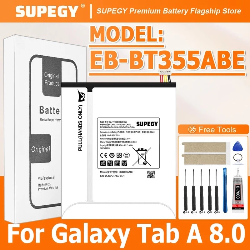 แบตเตอรี่ EB-BT355ABE สําหรับ Samsung GALAXY Tab A 8.0 "T355 T355C SM-T355 SM-T350 SM-P350 P355C SM-