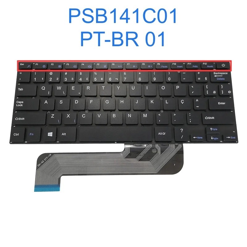 US RU GE PT-BR แป้นพิมพ์บราซิลสําหรับ Prestigio SmartBook 141C PSB141C01 โน้ตบุ๊ค MB2778018 MB277160