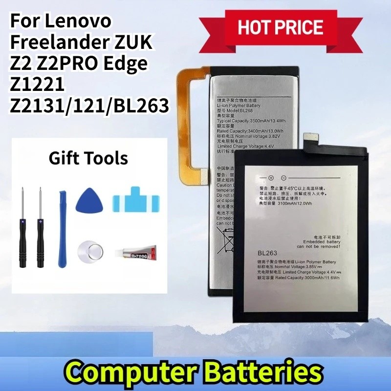 แบตเตอรี่คอมพิวเตอร์สําหรับ Lenovo Freelander ZUK Z2 Z2PRO Edge Z1221 Z213/121/BL263
