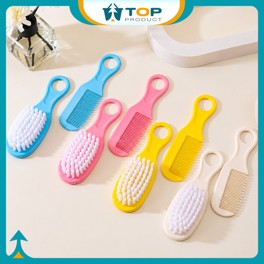 TP HM11189 Hair Kits Brush & Comb Infant / Soft Mini Baby Hair Brush / 2 In 1 Baby Hair Comb