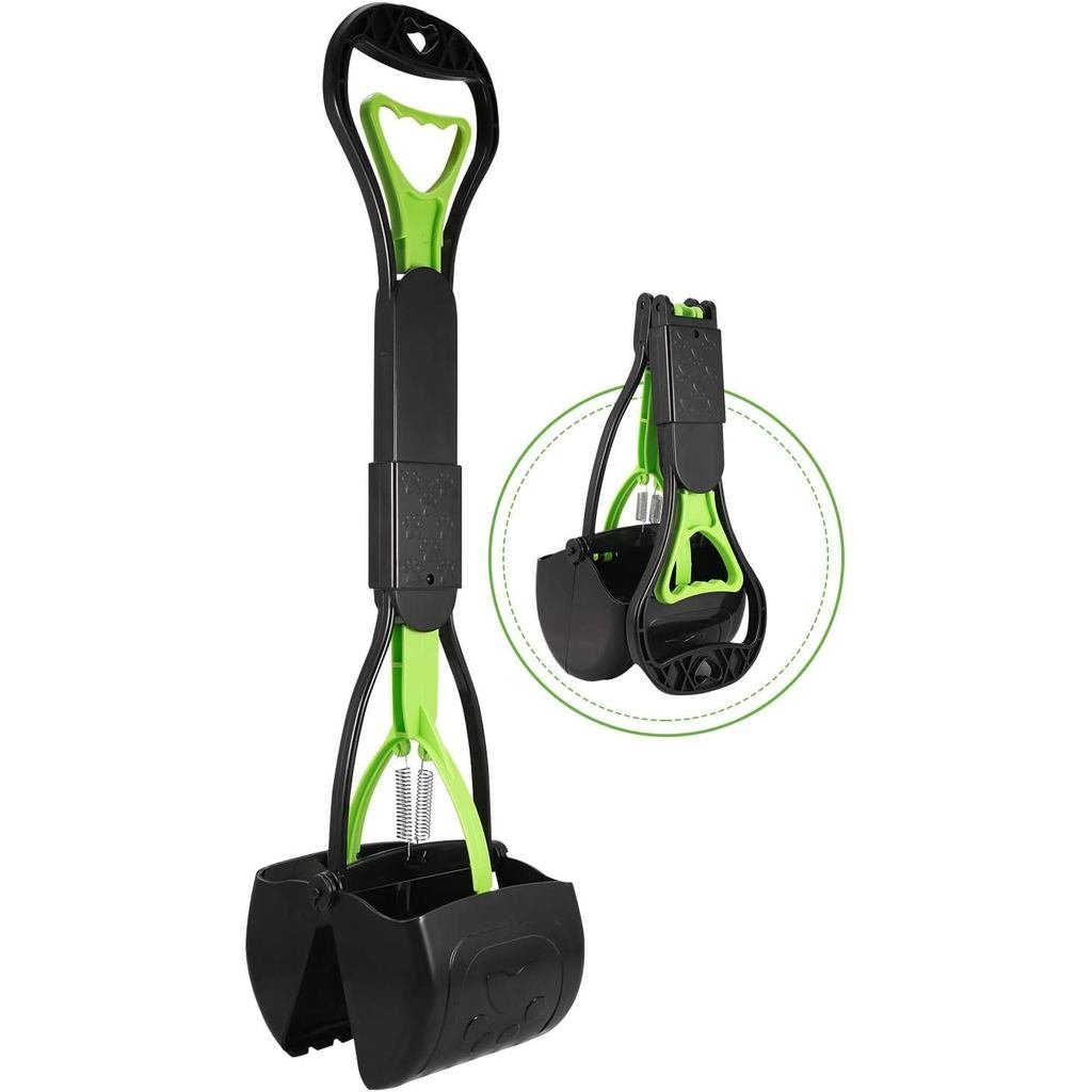 PPOGOO Non-Breakable Pet Pooper Scooper สําหรับสุนัขและแมวยาววัสดุความแข็งแรงสูงและทนทานฤดูใบไม้ผลิส