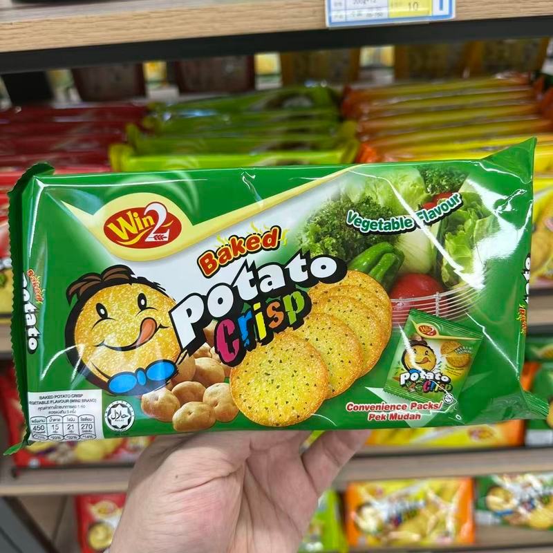 J25readystock Malaysia Biscuits Snacks WIN2 รสผักกรอบ รสข้าวโพด แพ็คเกจเล็ก Office Casual Snacks