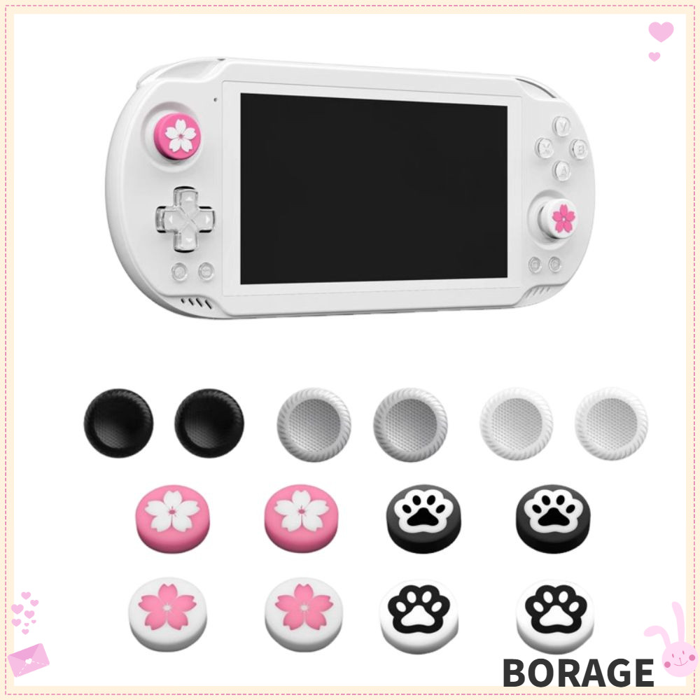 BORAG 4PCS เกมคอนโซลจอยสติ๊ก Rocker,อุปกรณ์เสริมซิลิโคนจอยสติ๊กขนาดใหญ่หมวก, Professional ลื่นที่มีส