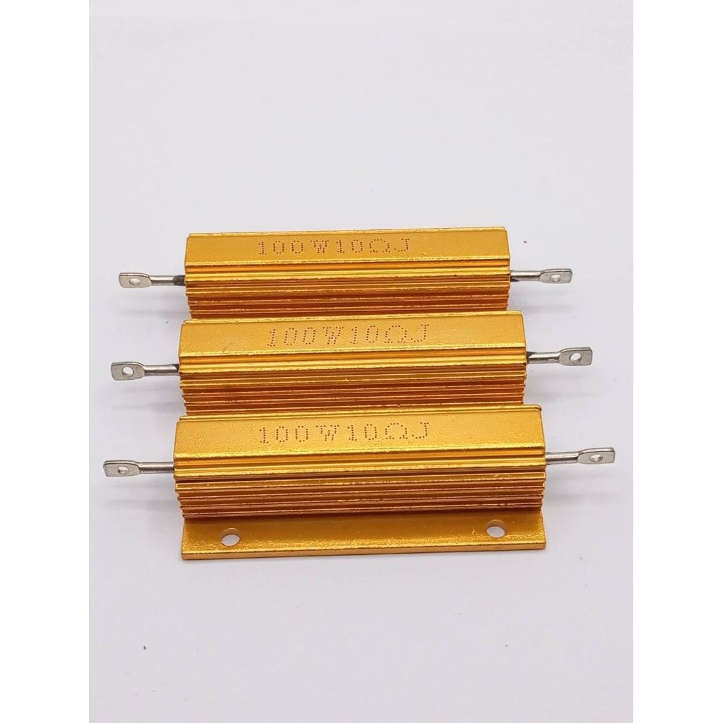 Resistor Rซิงค์ ตัวต้านทานอลูมิเนียม 100W- 1E 2E 2.7E 4E 5E 6E 8E 10E 15E 22E 47E 50E 100E ของมีพร้อ