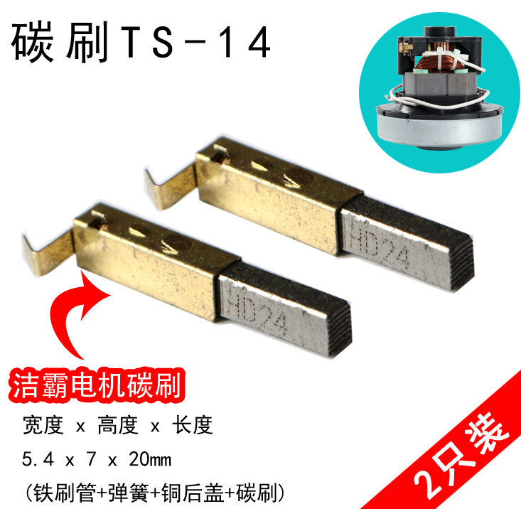 TS-14 มอเตอร์เครื่องดูดฝุ่นแปรงคาร์บอน V1Z-S24-L EB2401-AL 1200w 5.4 X7x20mm