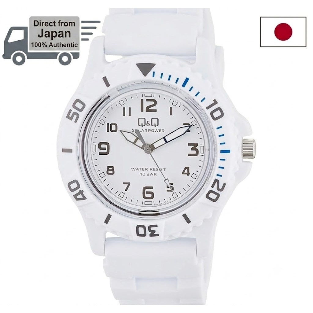 CITIZEN Q&Q Solar Powered E02A-003VK White Mens Unisex Watch