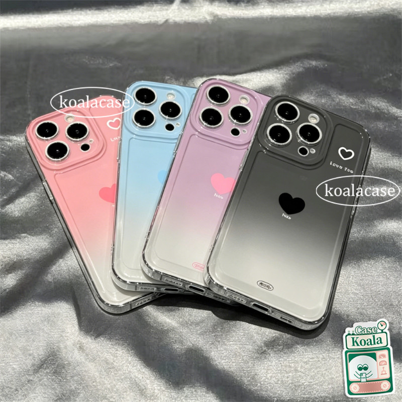 เคสใสไล่สี ลายหัวใจน่ารัก สไตล์หวานๆ Redmi 14C 15 A5 A3 15C 13C 13 9A 9 10C 10 12C 12 A1 Note 12 9 10 11 11s 14 13 Pro