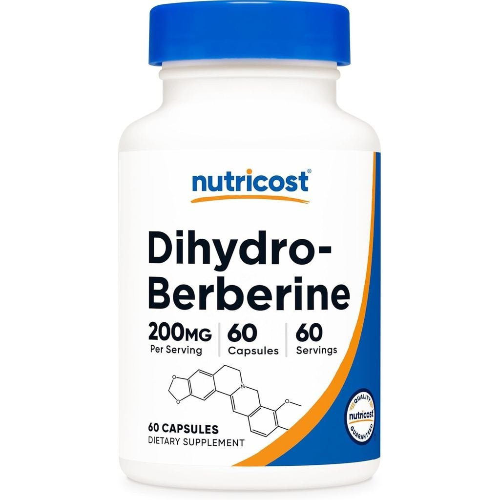 Nutricost Dihydroberine Capsules (200 มก., 60 แคปซูล) - Biomailable Metabolite of Berberine MT73