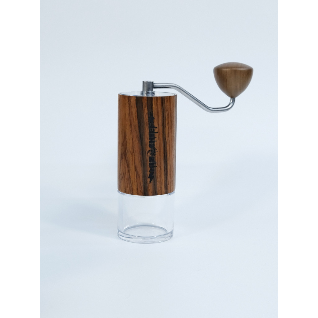 เครื่องบดกาแฟสแตนเลส New Mischief M40 สีแดงลายไม้ทรงกรวย