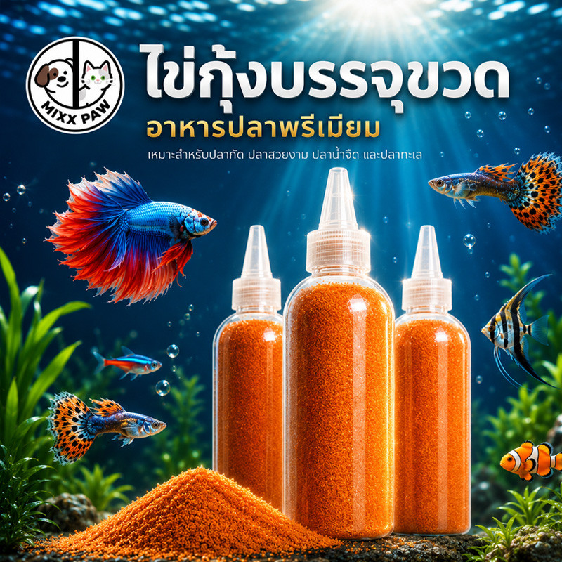 อาหารปลา อาหารปลาทอง ไข่ไรแดง ไข่อาร์ทีเมีย ไรแดง  อาหารลูกปลา ป้อนได้โดยตรง อุดมไปด้วยสารอาหาร
