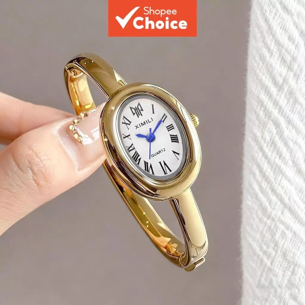 Elegant Retro Classic Small Roma Dial สร้อยข้อมือกําไลข้อมือนาฬิกาควอตซ์สําหรับผู้หญิง