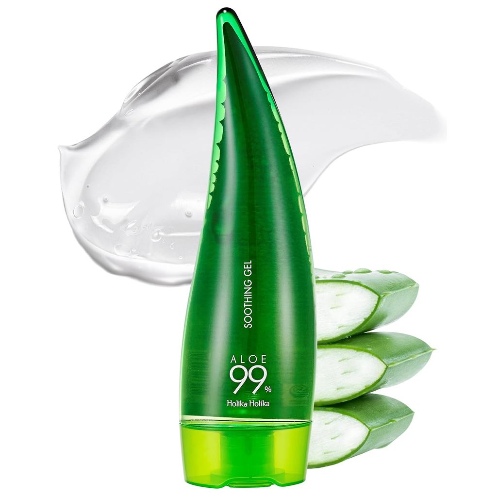 HolikaHolikaAloe99%SoothingGel,8.5Ounce,250ml-NoSticky99%VeraSunburnRelief-Moisturizing,FastAbsorbin