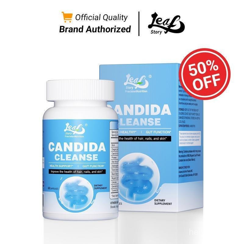 LeafStory Candida Balance For Women & Men, Oregano & Capricylic Acid Gut Health, Herbal Peoplement D