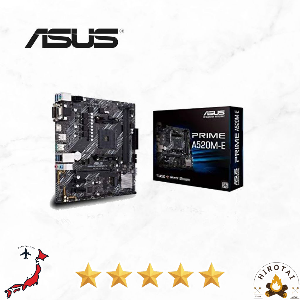 ASUS PRIME A520M-E MicroATX Motherboard with AMD A520 Socket AM4 Compatibility