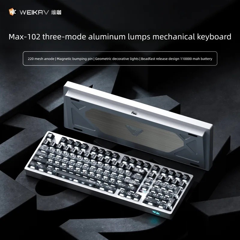 WEIKAV MAX 102 Ball-catch Structure Keyboard Wireless Full Rgb Hot Swappable Mechanical Keyboard Kit