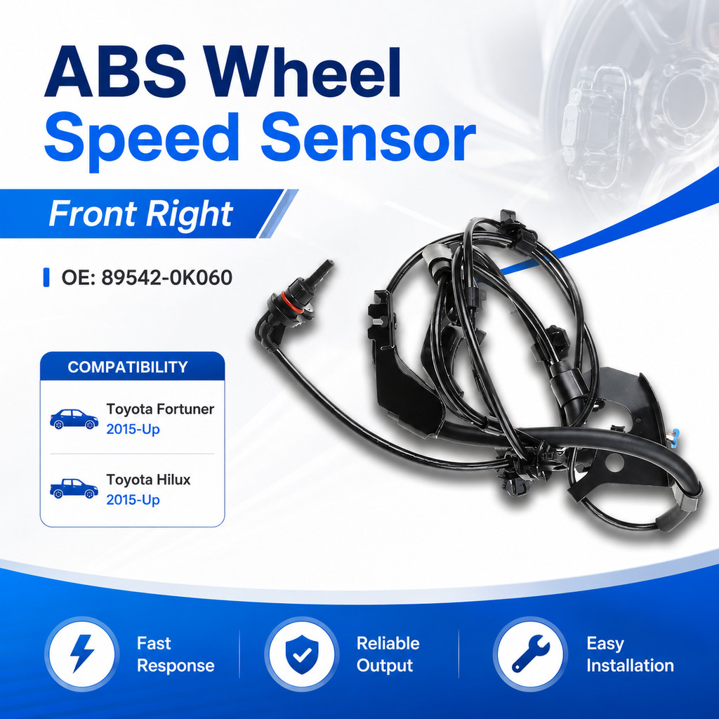 89542 0เค060 895420K060 89542-0K060 เซ็นเซอร์ความเร็วล้อ ABS ด้านหน้าขวาสําหรับ Toyota Fortuner Hilu