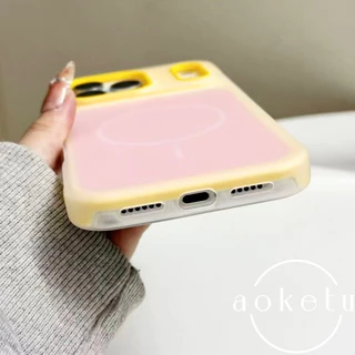 เคสโทรศัพท์แม่เหล็กเยลลี่ทูโทน 2-in-1 เหมาะสําหรับ iPhone 15, 16, 17 Pro Max รวมทุกอย่างฝาครอบซิลิโคนป้องกันการตก