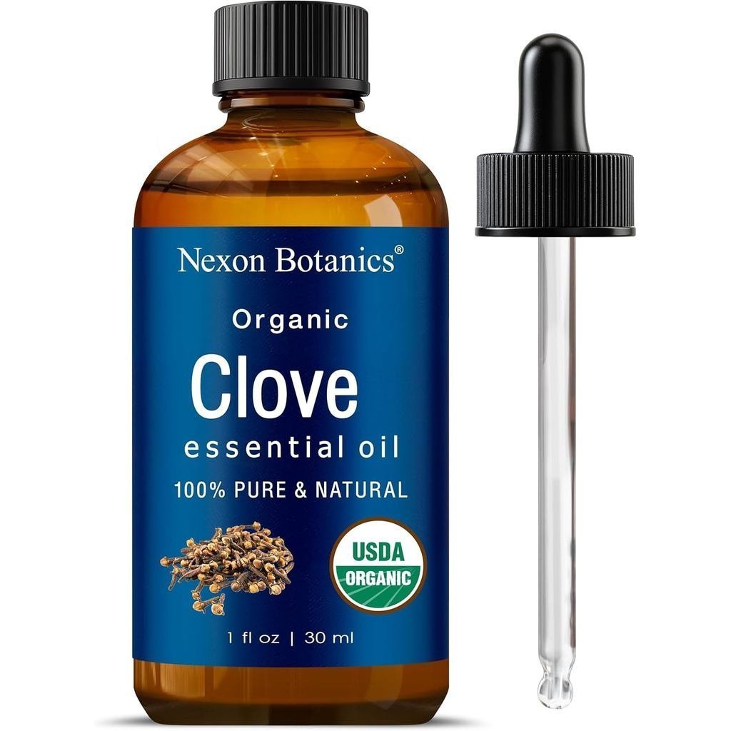 Organic Clove Essential 30 ml - Pure, Undiluted for Toothache, Sore Muscles, & Hair Care - Soothing 