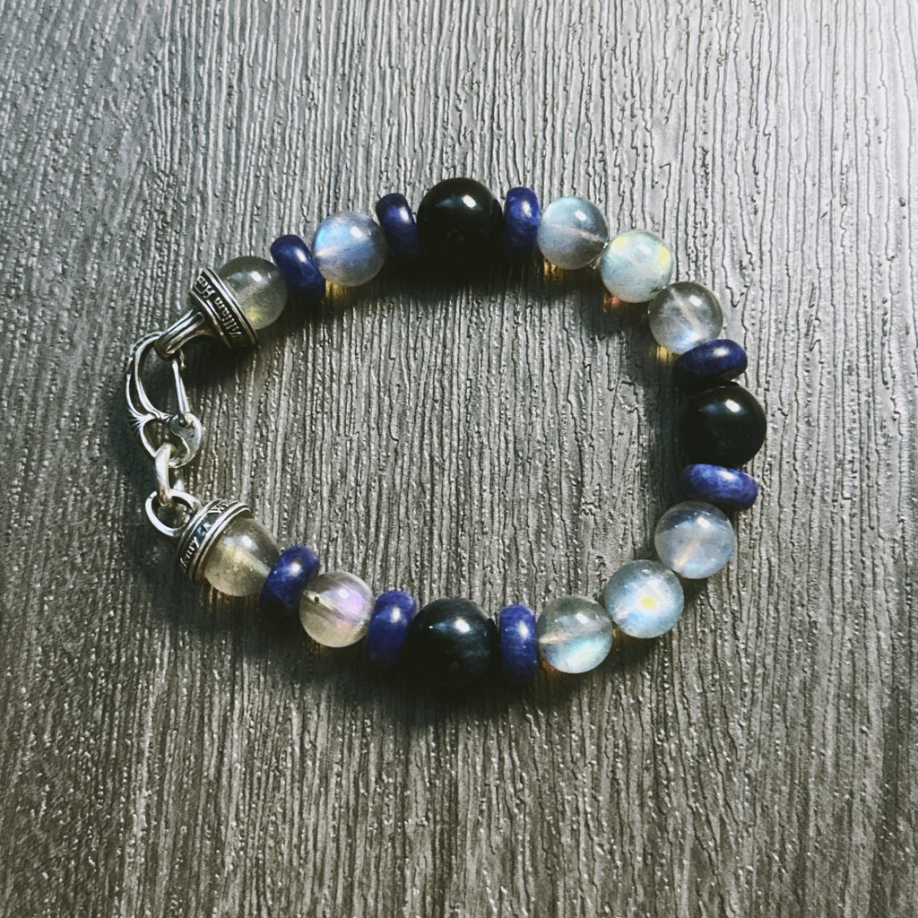 พร้อมสต็อก American William Henry Silver Jewelry BB37LAB Magician Labradorite Sodalite Tiger Eye Sto