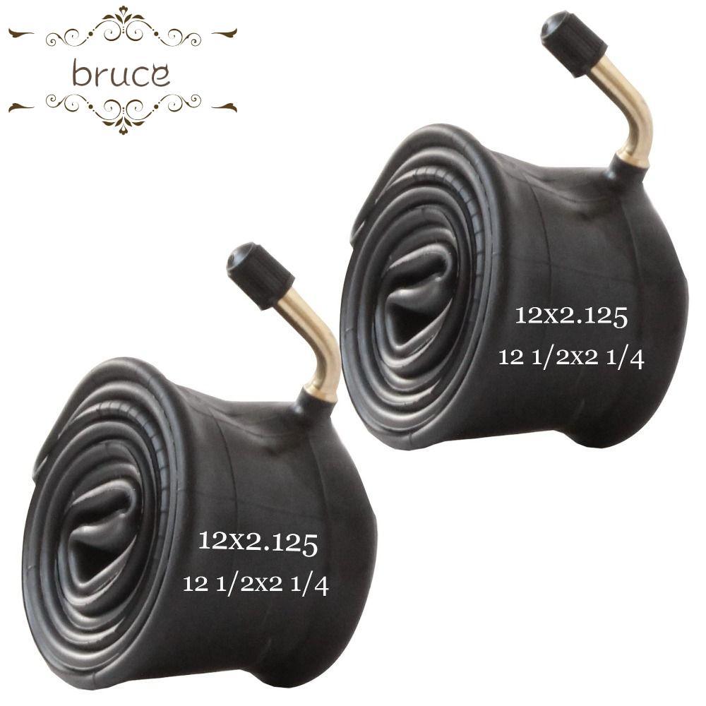 BRUCE ยางใน 12 นิ้ว วาล์วงอ 12x2.125 12x2.125 ยางใน Tyre สีดําหนาอัพเกรดใหม่ยางในบิวทิลสําหรับสกู๊ตเตอร์มากมาย
