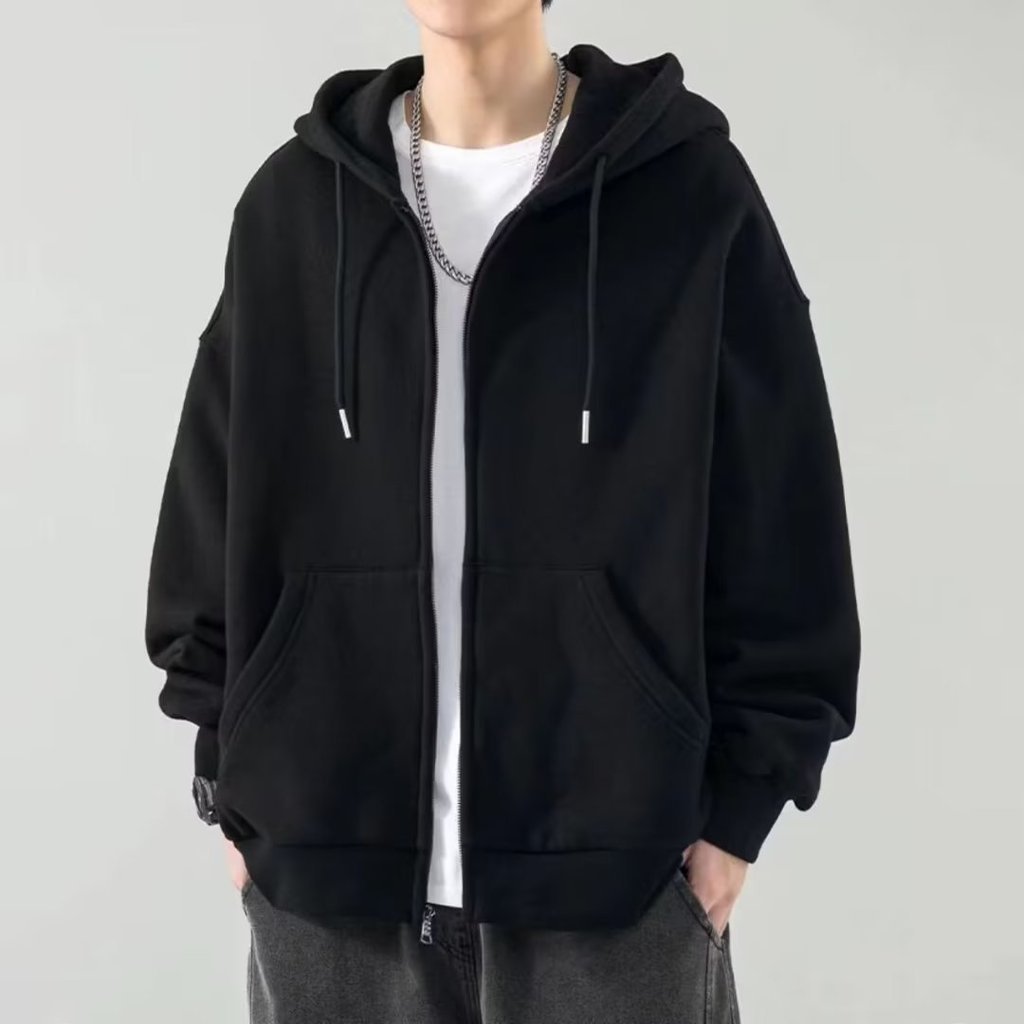 Zipper Hooded Sweatshirt Sweatshirt Mens Spring Hooded Sweatshirt Mens Top Loose Zipper Hoodie Mens 