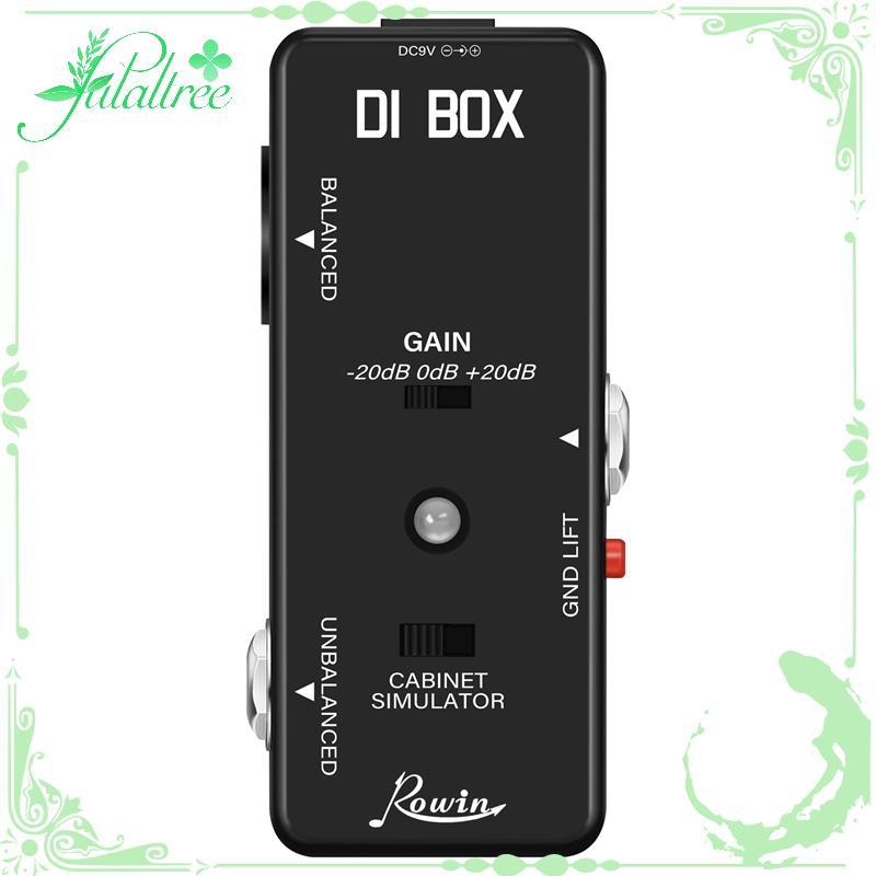 fulaltreeRowin DI BOX LEF-331 Micro-DI พร้อม Cab Sim และ Gain กีตาร์ Effect Pedal True Bypass