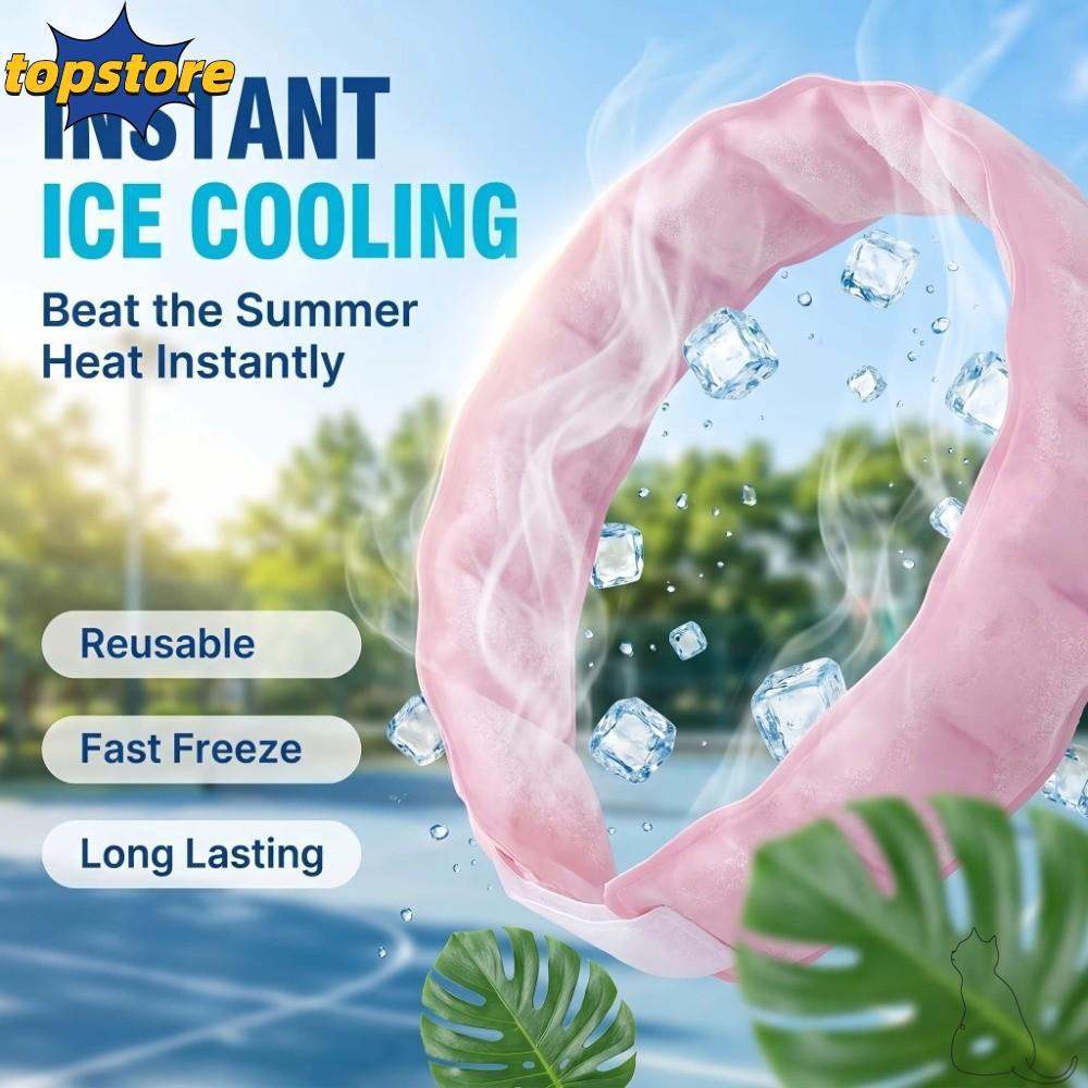 TOPSTORED แหวนระบายความร้อนคอ, PCM Polymer TPU คอหลอดระบายความร้อน,สวมใส่ Fast Cooling Reusable คอคอ