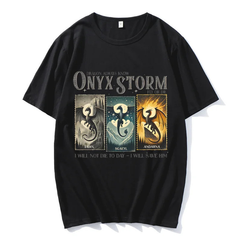 เสื้อยืดผ้าฝ้าย Onyx Storm สีม่วง เสื้อยืด Violet Sorrengail Fourth Wing เสื้อยืด Onyx Storm Dragons