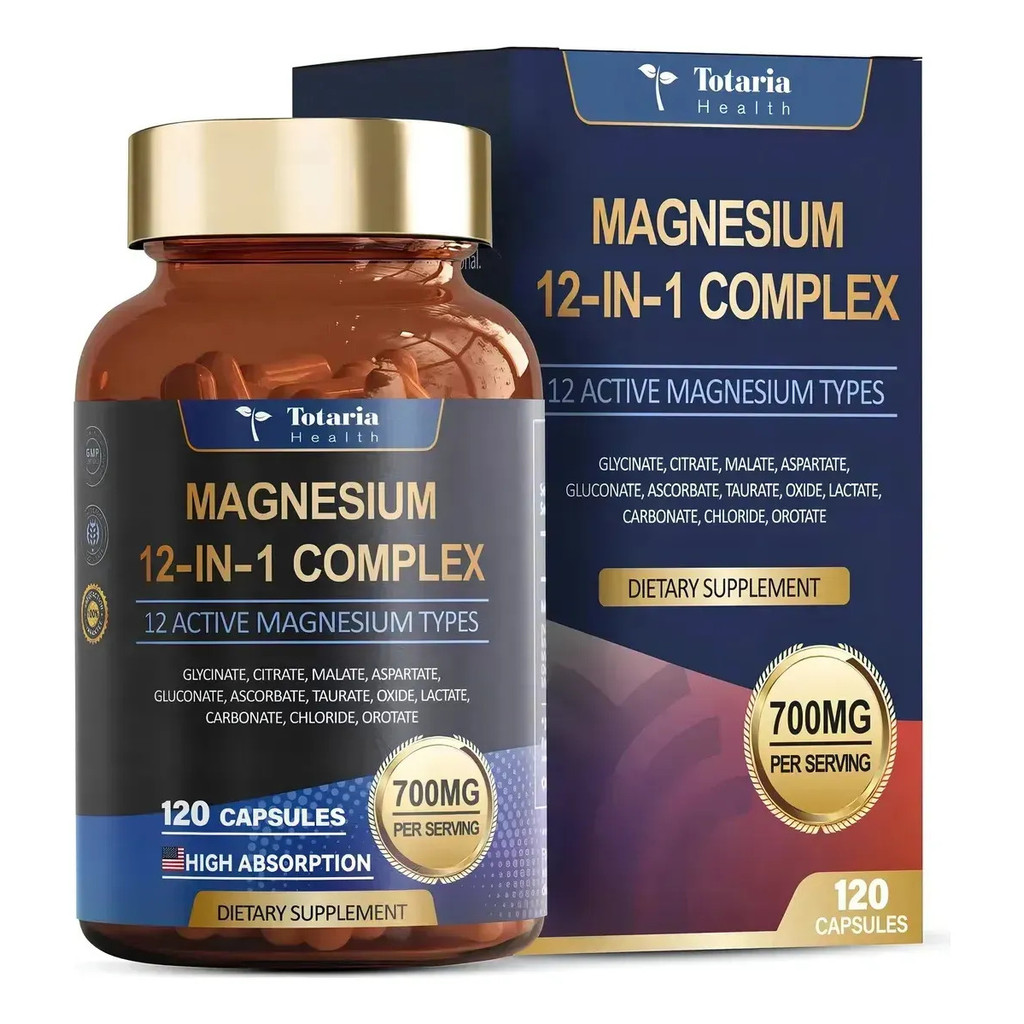 Totaria Health Complejo De Magnesio 700mg 12 En 1 Suplemento ON1N