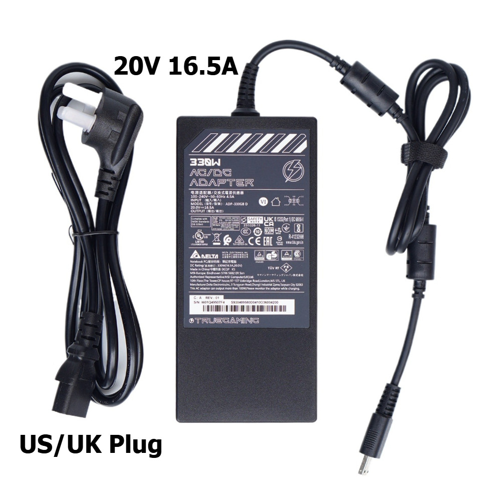 MSI Raider GE68HX GE76 GE66 WE76 GE67HX GE78HX GP66HX Charger 20V 16.5A 330W อะแดปเตอร์