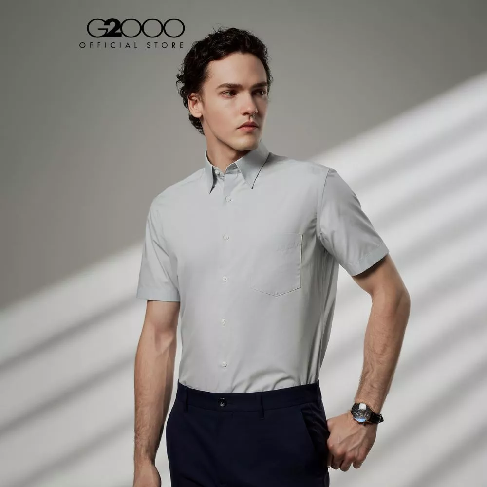G2000 เสื้อเชิ้ตแขนสั้นแบบทางการสำหรับผู้ชาย Smart Fit รุ่น 4613197242 GREEN