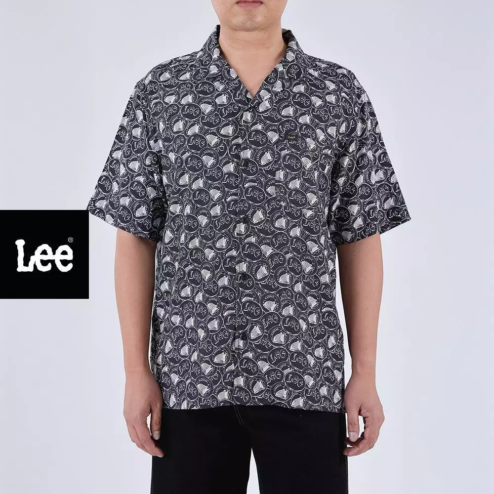 LEE เสื้อเชิ้ตแขนสั้นผู้ชาย รุ่น LE S326MSHSF07 สีดำ