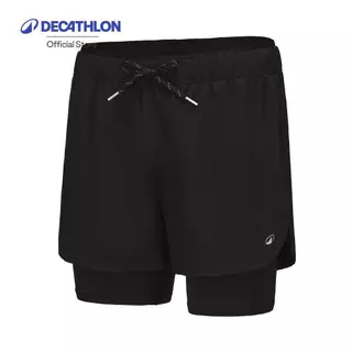 Decathlon Men'S Swimming Boxer Short With Double Layers กางเกงว่ายน้ำทรงบ็อกเซอร์ผ้า 2 ชั้น รุ่น 100 Plus - Black