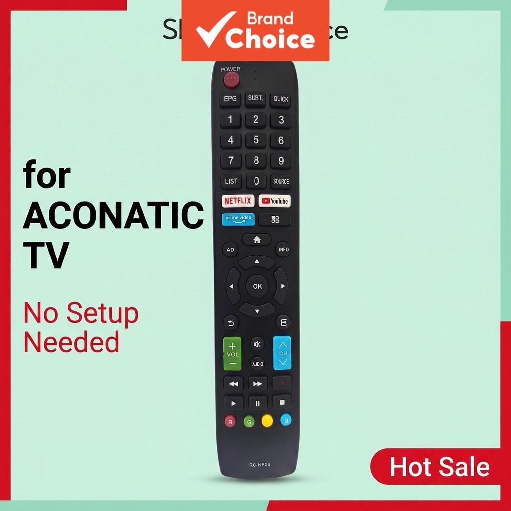 รีโมทคอนโทรลทีวี RC-NF06 สําหรับ ACONATIC ใช้ได้กับรุ่น 40HS400AN 42HS400AN 43HS400AN 50US400AN 32HS