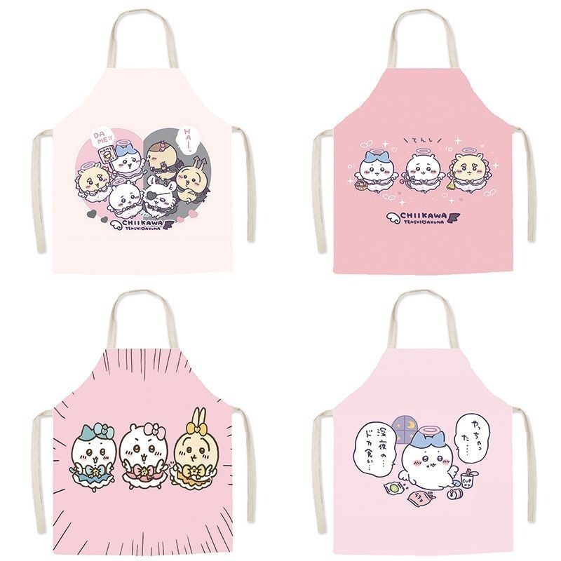 [ks1497.th] ผ้ากันเปื้อน Chikawa Chiikawa Usashi Xiaoba บ้านครัวพ่อแม่และลูกกันน้ําคราบคราบน้ํามันผ้