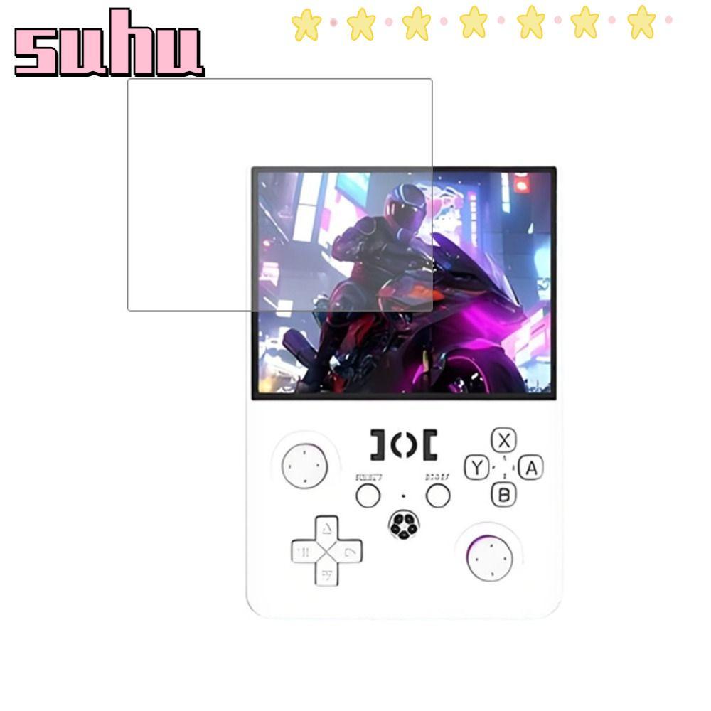 ฟิล์มกันรอยหน้าจอ SUHUHD, กระจกนิรภัยสะท้อนแสง 9H, ฟิล์มป้องกันรอยขีดข่วน HD คุณภาพสูงสําหรับคอนโซลเกม R36Max 2