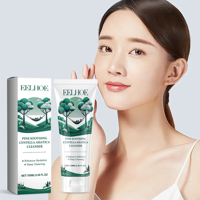 Pine Centella Asiatica Cleanser Deep Cleanser รูขุมขนผิวนุ่ม Moisturizing Facial Cleanser 0812