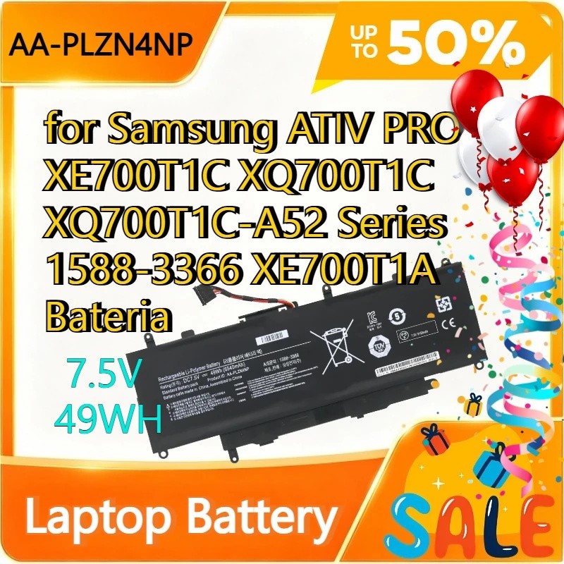 AA-PLZN4NP แบตเตอรี่แล็ปท็อปสําหรับ Samsung ATIV PRO XE700T1C XQ700T1C XQ700T1C-A52 Series 1588-3366