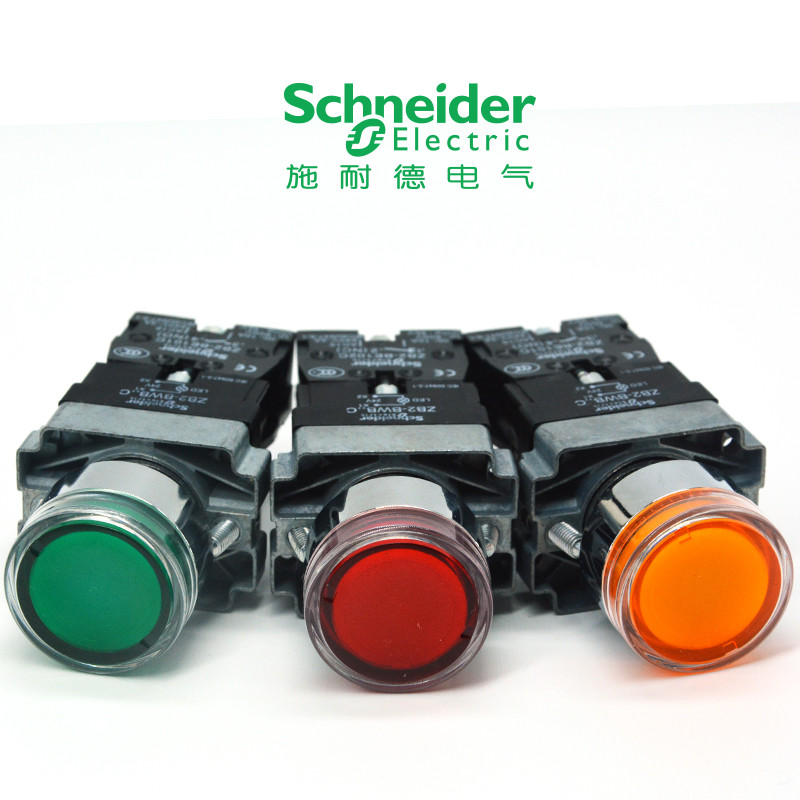 ซี.ซี. Schneider Self-รีเซ็ตปุ่มสวิทช์ไฟ XB2BW33B1C สีเขียวปกติเปิด 24V 220VXB2BW34M1C QZJP