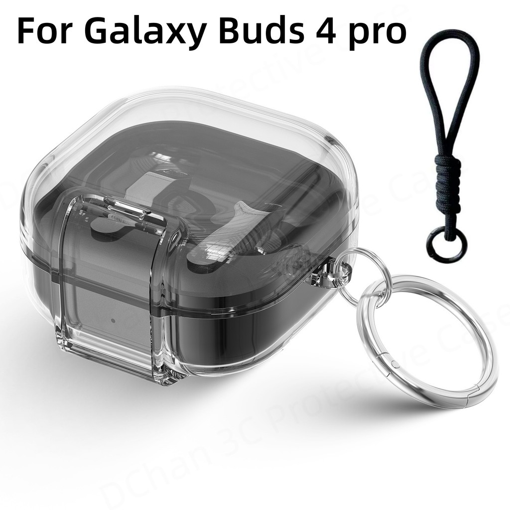 สําหรับ Samsung Galaxy Bud 4 Pro Case / Buds4 2026 Case Clear Lock Clip พร้อมขาตั้งโทรศัพท์ + ชุดทํา