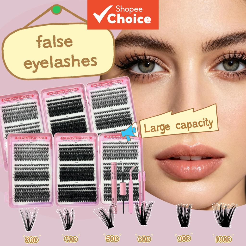 Segmented Hair Self-grafting Eyelash Set 30d-100d 8-16mm หนา Volume