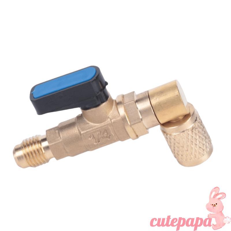 Cutep ปิด-ปิด Flows ควบคุม 90 องศา R22 วาล์วทองเหลืองสําหรับ AC Refrigerants ชาร์จวาล์วขนาดเล็กสําหร