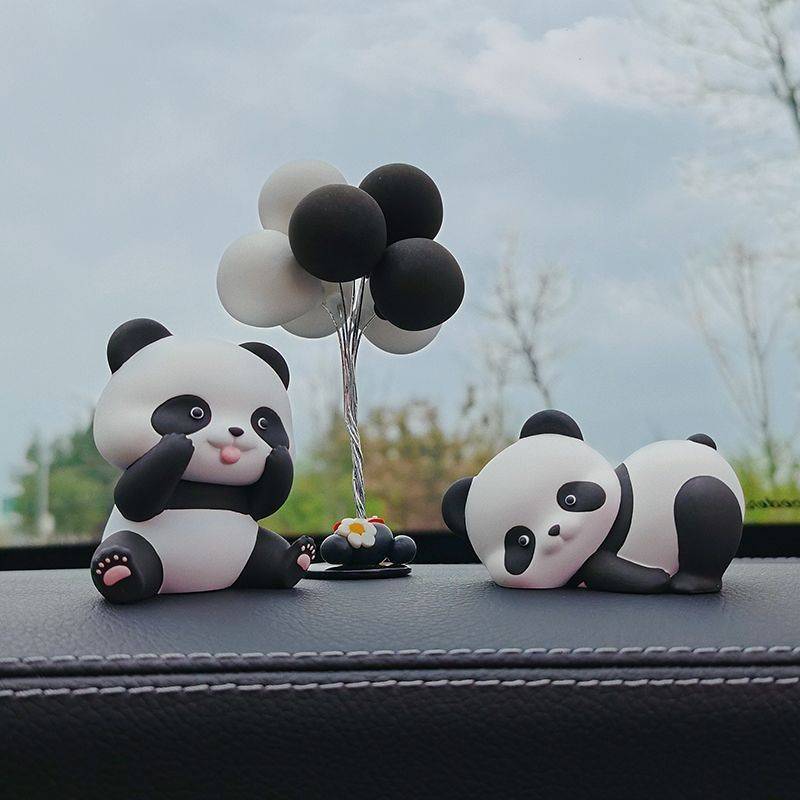 Auto Perfume Aromatherapy Cute Cartoon Lying Bear Tongue-Sticking Panda Car Center Console Ornament 
