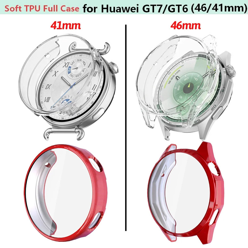 TPU สําหรับ Huawei นาฬิกา GT7 GT6 46 มม.41 มม.ป้องกันหน้าจอกันชนสําหรับ Huawei นาฬิกา GT 6 ป้องกันเค