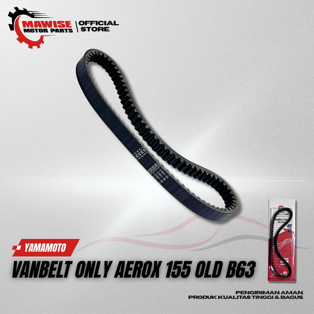 VANBELT ONLY AEROX 155 OLD B63 YAMAMOTO - V-BELT YAMAHA AEROX 155 OLD B63 CVT DRIVE BELT DRIVE TIRES