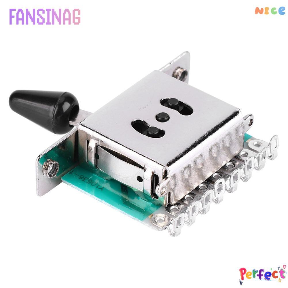 FANSINAG 5-Way Pickup Selector Switch, 5-Way Position Silver Guitar Lever Switch, Professional Metal