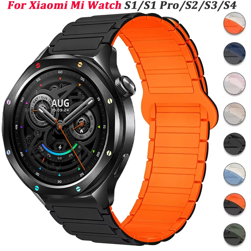 สายคล้องคอแม่เหล็กสําหรับ Xiaomi Watch 2 Pro Mi นาฬิกาสี 2 สร้อยข้อมือซิลิโคน Xiaomi นาฬิกา S4 S3 S2